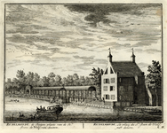 135630 Gezicht over de Vecht op de buitenplaats Rupelmonde bij Nieuwersluis met langs het water een loofgang eindigend ...